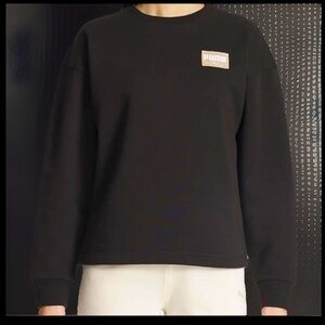 PUMA Badge Logo Fleece Sweatshirt Ribbed Crewneck Pullover Sz Small NWT